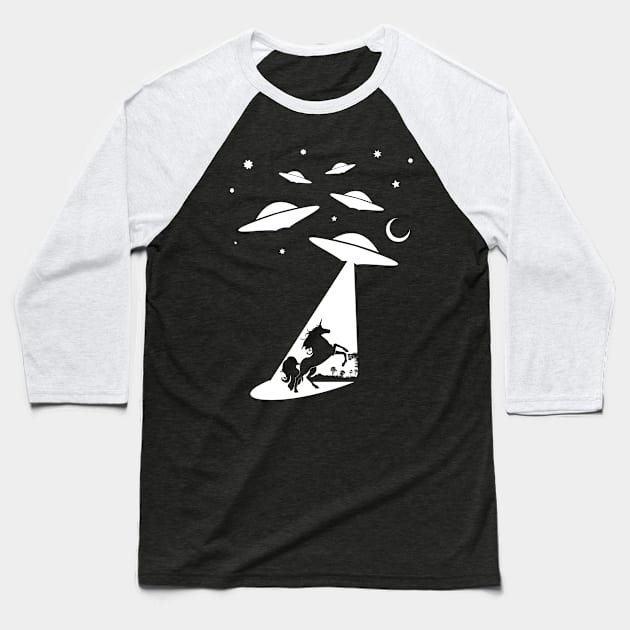 ufos and unicorns Baseball T-Shirt by agapimou